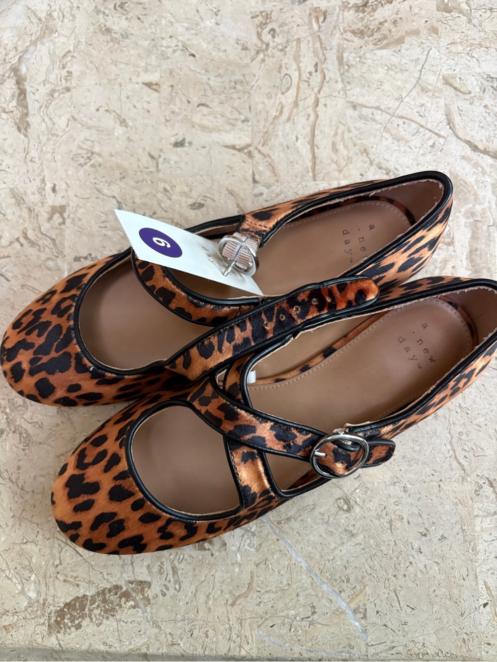 Tasmin Flat A New Day Faux Suede Buckle Almond Toe Size 6
